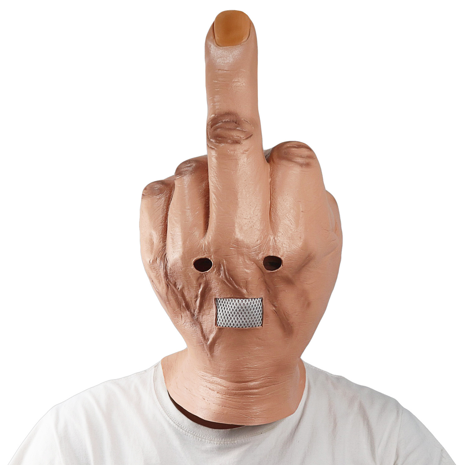 Latex Middle Finger Headgear