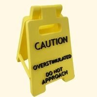 🎁TikTok Last Day Sale - 70% OFF🔥Caution Overstimulated Desk Sign⚠️