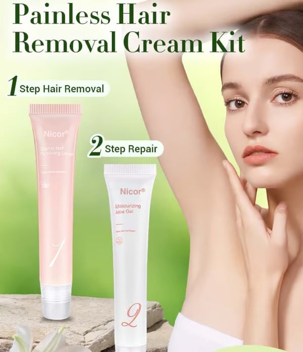 🔥Last Day 50% OFF - Hair Removal Cream Kit for Women⚡BUY 2 GET 1 FREE