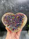 (🎄EARLY CHRISTMAS SALE - 50% OFF) 🎁 Angel Aura Heart Shaped Rainbow Crystal Cluster