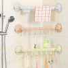 (🔥LAST DAY PROMOTION - SAVE 50% OFF) Adjustable 6 Hooks Double Suction Cup Hanging Shelves