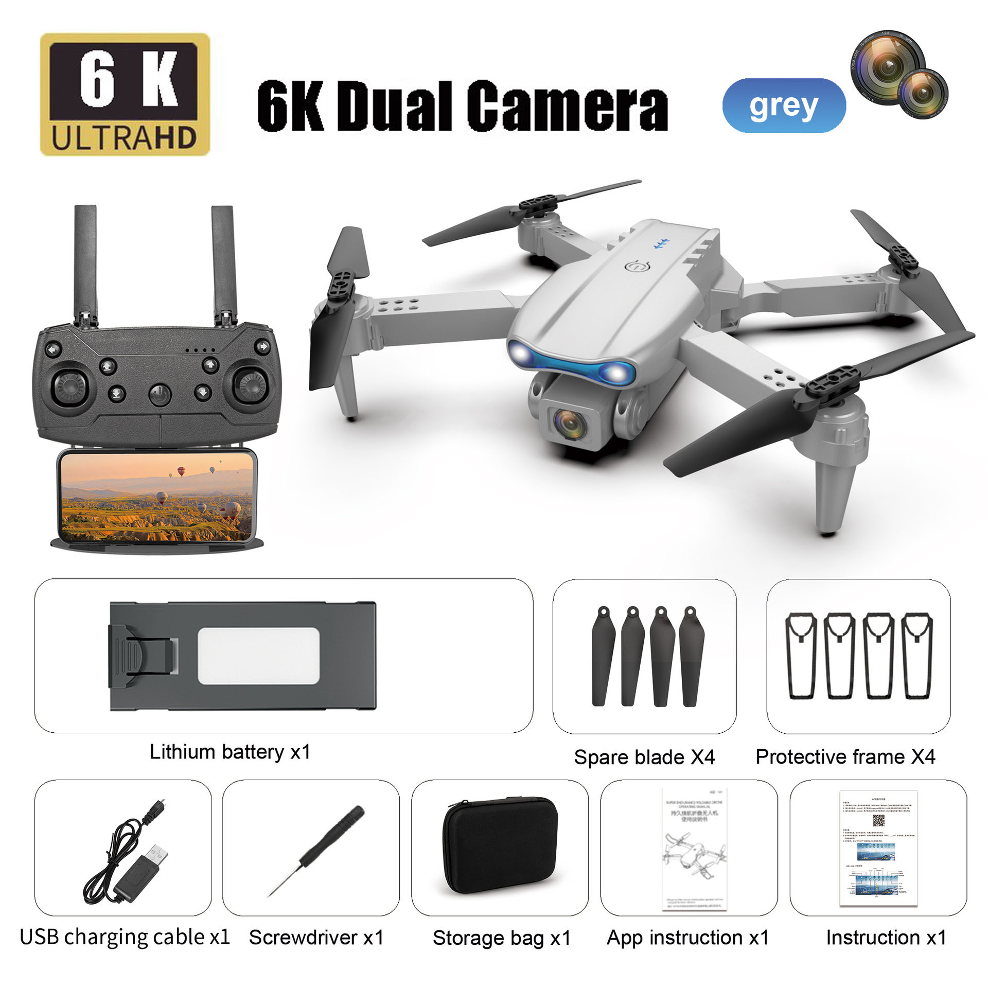 (🎄Early Christmas Sale- 49% OFF)2022 Latest Drone with 6K UHD Camera