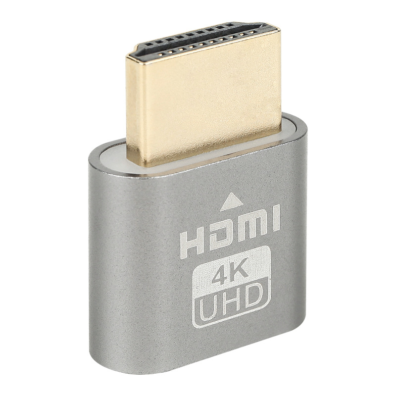 DTECH 4K HDMI Dummy Plug Display Emulator Headless Ghost Adapter Compatible with Windows Mac OSX Linux Support 4kx2k 2160P 1080p for Computer Desktop (fit-Headless, 1 Pack)