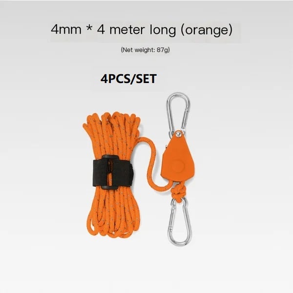 🔥Last Day Promotion - 60% OFF🎁Fast Release Pulley Camping Rope