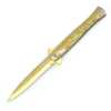 ⏰FREE SHIPPING NOW🔥🌹Vintage Luxury Gold Rose Design Spring Assisted Open EDC Blade Folding Survival Pocket Knife