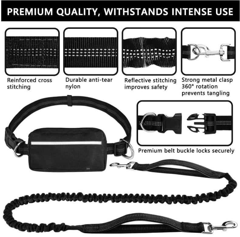 🔥Last Day Promotion 70% OFF💥Hands Free Dog Leash with Zipper Pouch