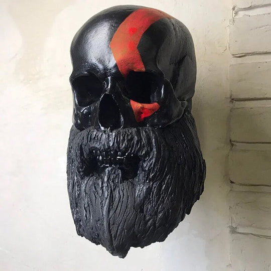 Motorcycle skull helmet holder