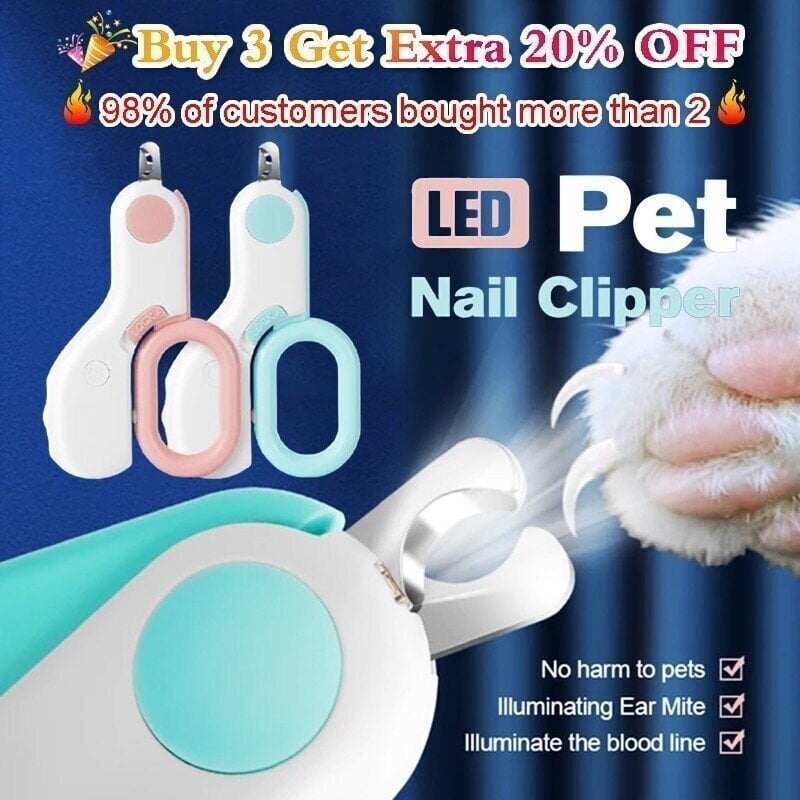 LED Light Cats Dogs Nail Clipper