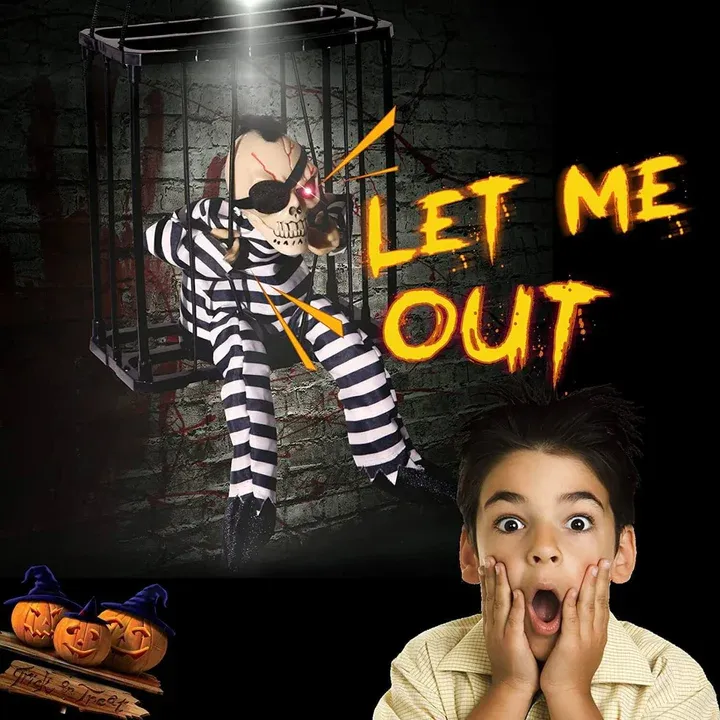 🎃Early Halloween Sale☠️Glowing Motion Skeleton Prisoner🔥BUY 2 GET EXTRA 10% OFF & FREE SHIPPING NOW!!!