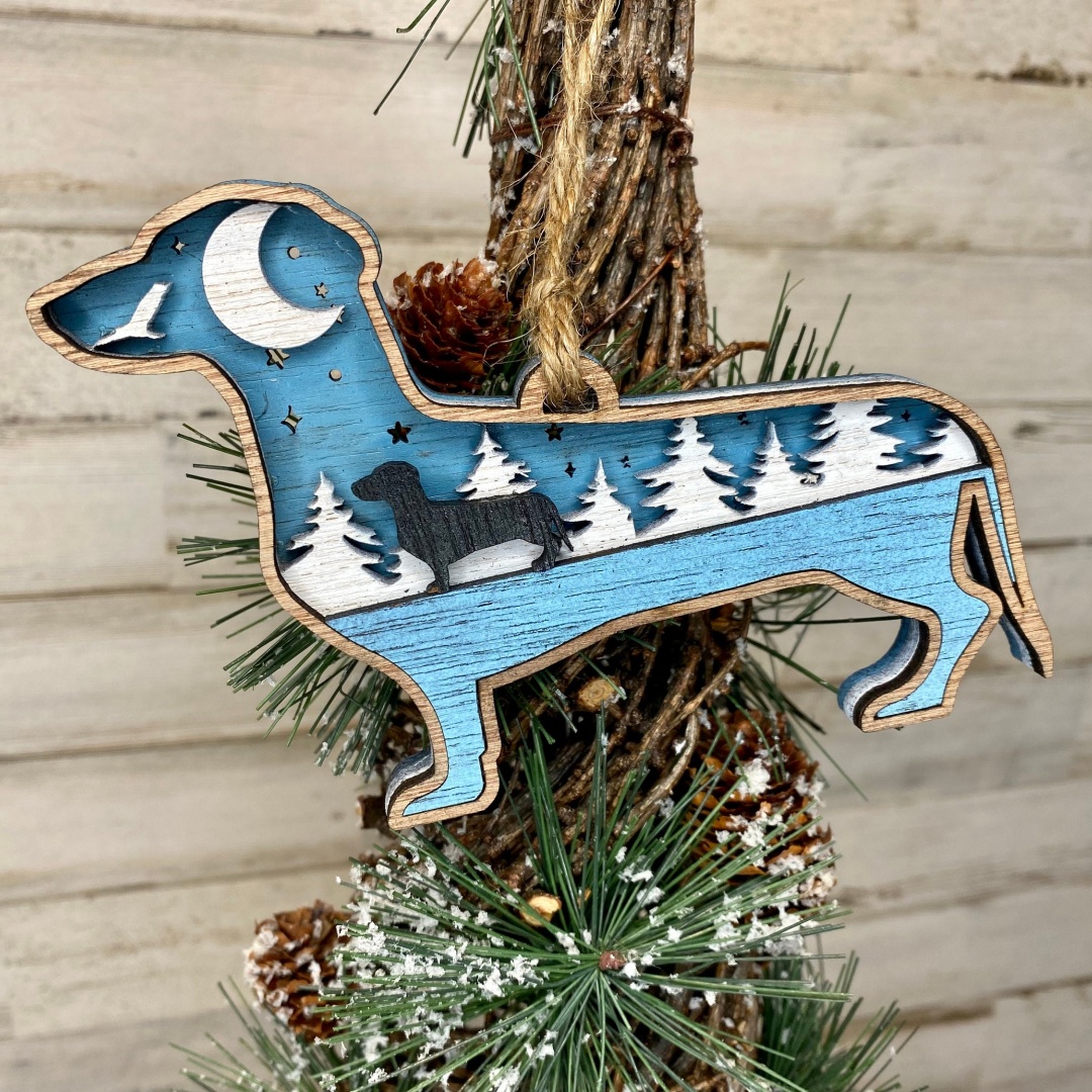 🐕Wiener Dog Christmas Tree Ornament