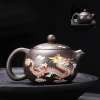 (🔥Last Day Promotions - 49% OFF) Handmade Color Changing Dragon & Phoenix Clay Teapot