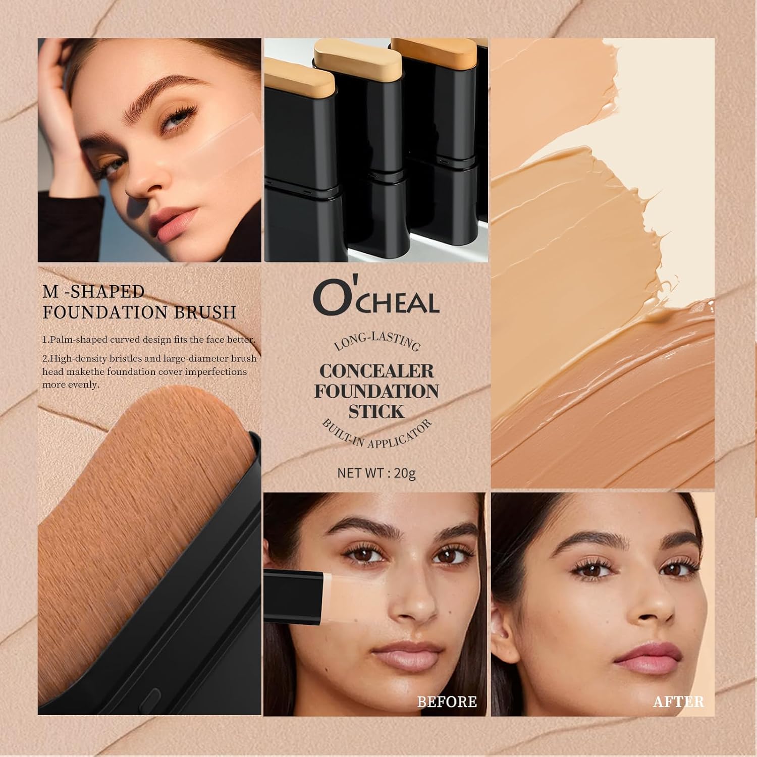 🎁TikTok Last Day Sale - 70% OFF🎉Lightweight Contour & Concealer Stick – 💖Long-Lasting, Brightening Finish