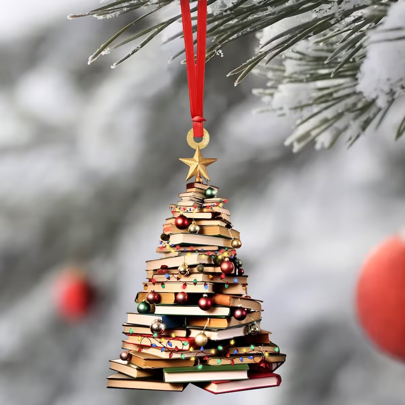 🎄Christmas Pre-Sale 50% OFF🎄 Christmas Book Tree Ornament Book Lover Christmas Ornament📚