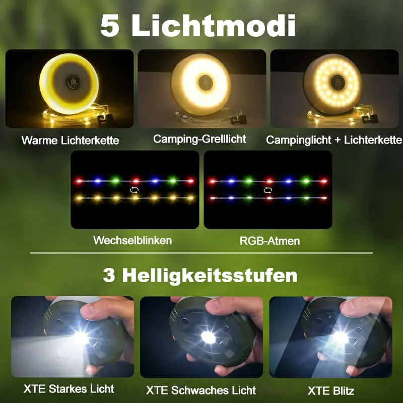 🔥Letzter Tag: 49% Rabatt🔥Außenbeleuchtung Camping Laterne Rolle Atmosphäre Licht