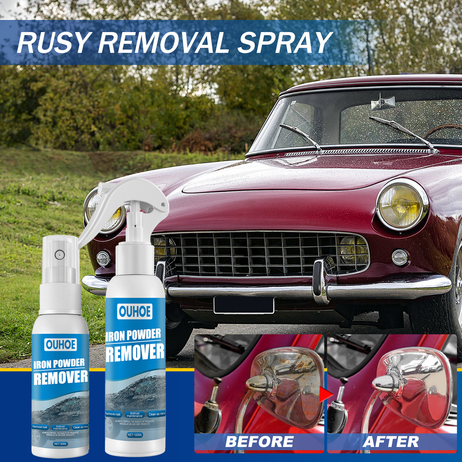 🔥Last Day Promotion 70% OFF🔥Car Rust Removal Spray-Buy 2 Get 1 Free