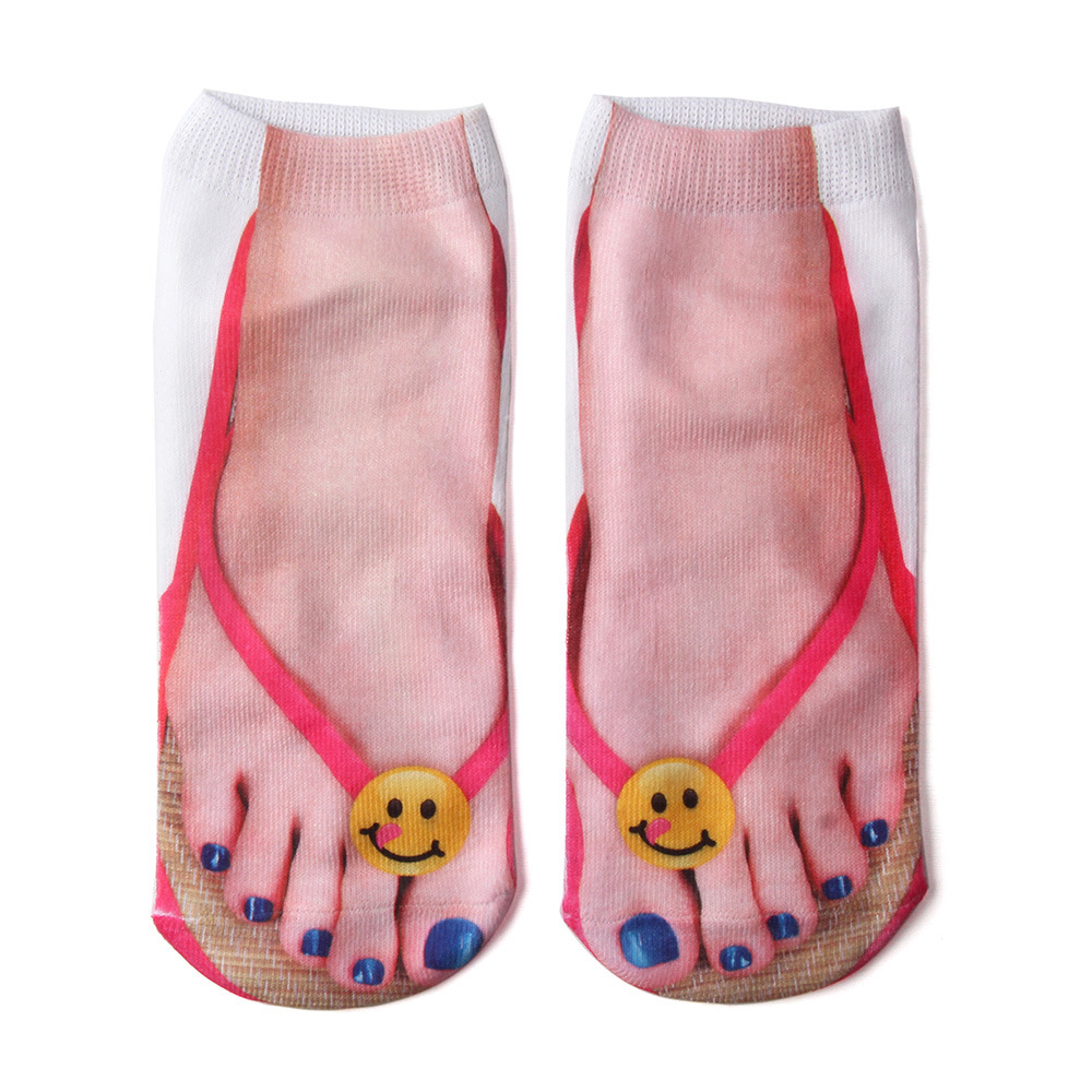 (🎉NEW YEAR HOT SALE-40% OFF) 3D Pattern Flip Flop Socks-BUY 4 GET FREE SHIPPING