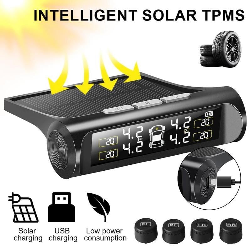 🎁TikTok Last Day Sale - 70% OFF🔥Solar Power Car Tire Pressure Monitoring Toolalves