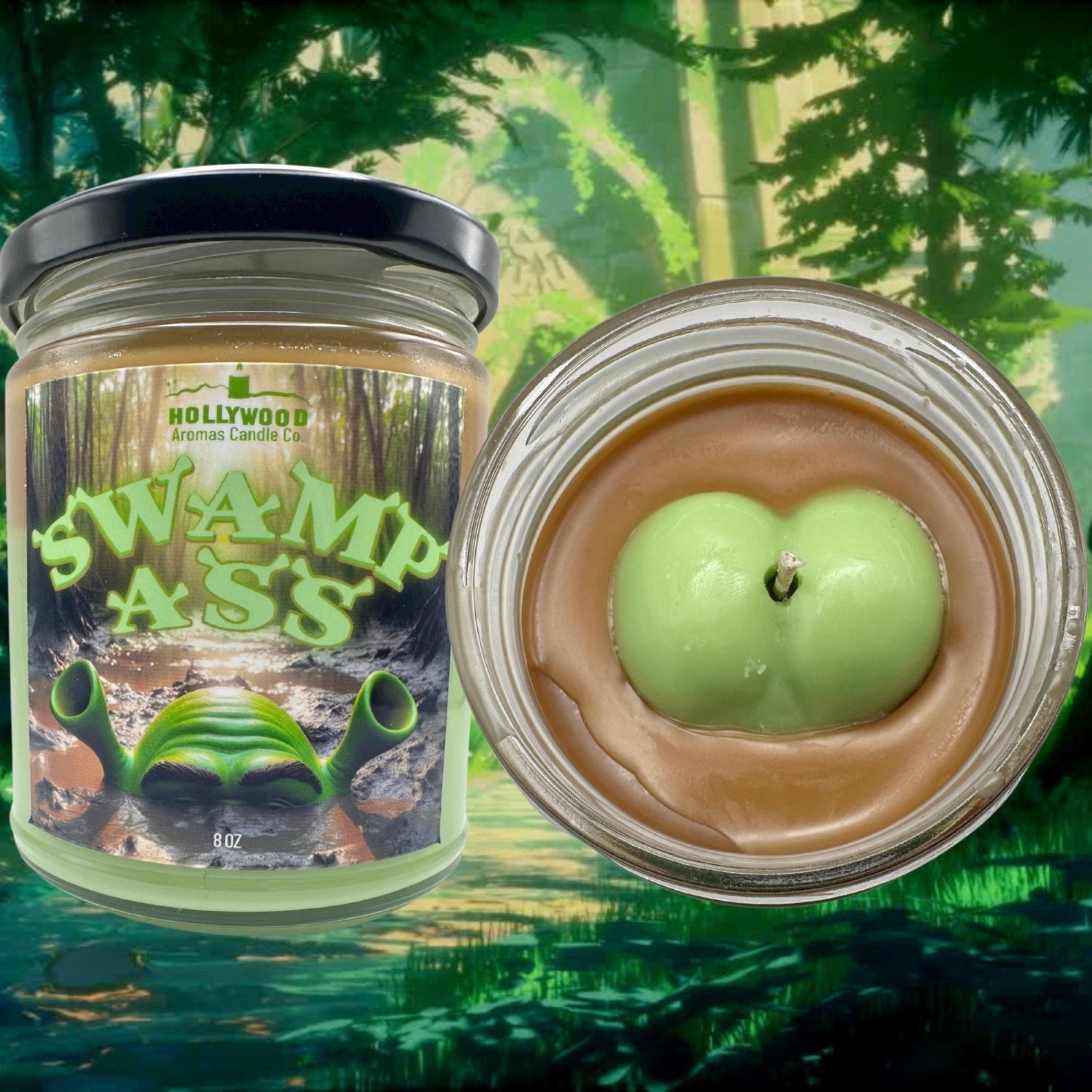 Swamp Ass Green Ogre Candle