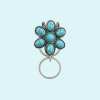 🔥Last Day Promotion 70% OFF🌼Turquoise Flower Clip Keychain⚡Buy 2 Get 1 Free