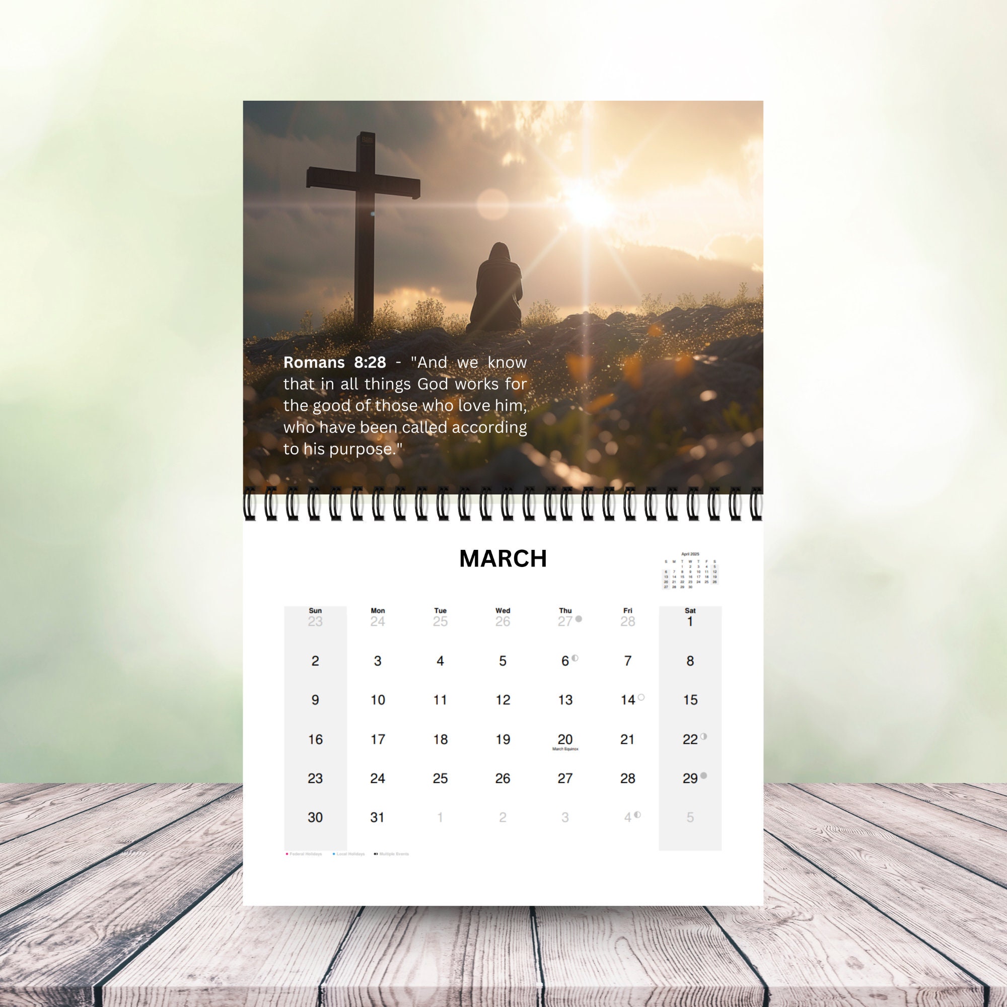 2025 Bible Verse Calendar | Faith Based Calendar