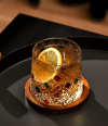 Italian Snowflake Art Rocking Whiskey Glass