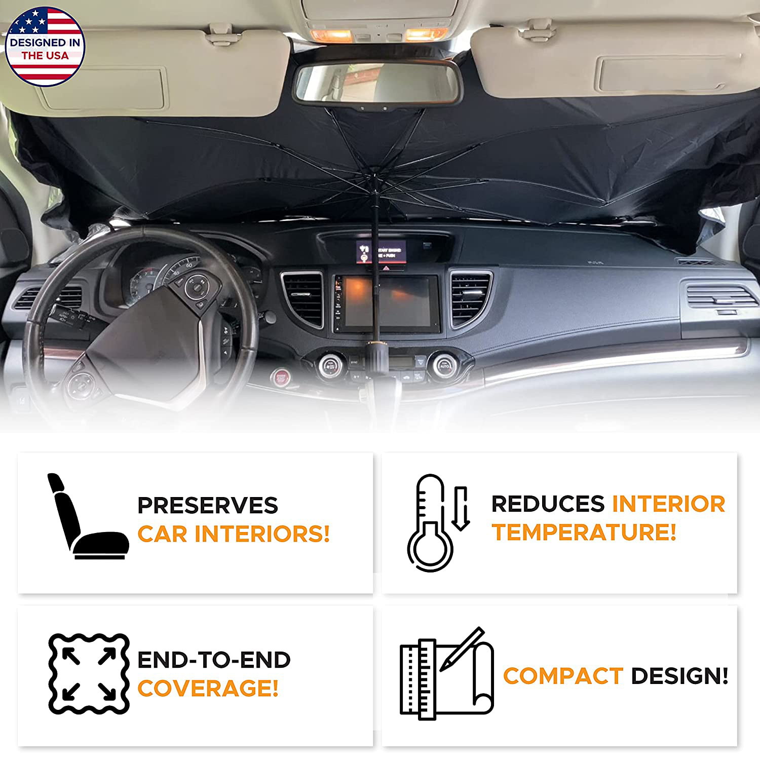 (🔥 Summer Hot Sale - 50% OFF) Auto Sunshade Umbrella, BUY 2 GET EXTRA 10% OFF & FREE SHIPPING