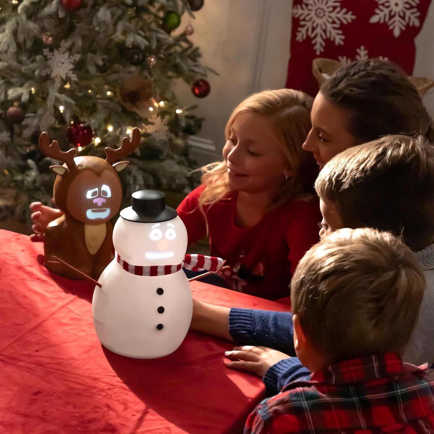 🎁TikTok Last Day Sale - 70% OFF🔥⛄️ Talking Animated Blink Snowman with Built in Projector & Speaker Plug'n Play🎄