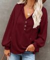[Last Day Promotion 49% OFF] Vintage Solid Color Buttoned Sweatshirt