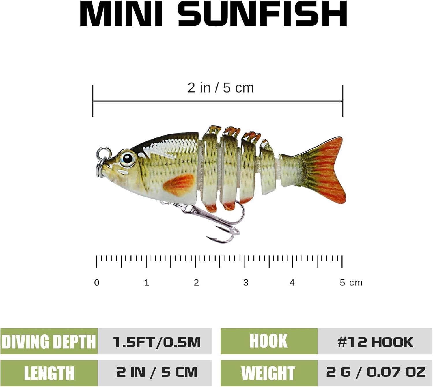 🔥Last Day Promotion 50% OFF🔥2'' Lifelike Fishing Lures for Freshwater and Saltwate