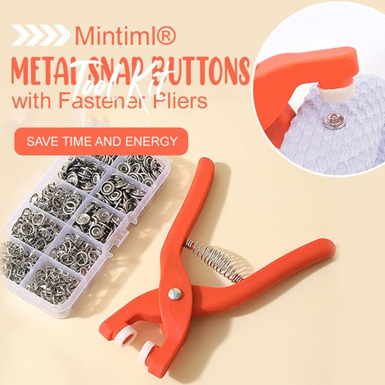 🔥HOT SALE NOW 50% OFF 🎁Metal Snap Buttons with Fastener Pliers Tool Kit