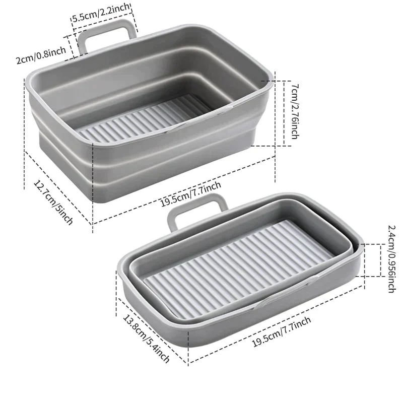 🔥Last Day Promotion - 50% OFF🎁Foldable Air Fryer Silicone Baking Tray