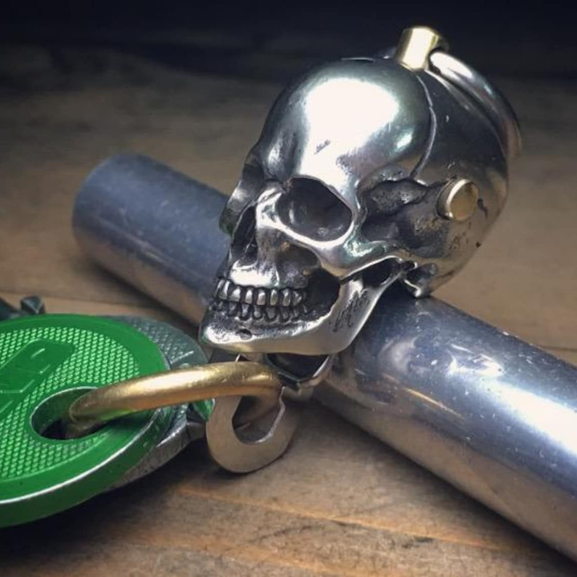 Metal Skull Keychain