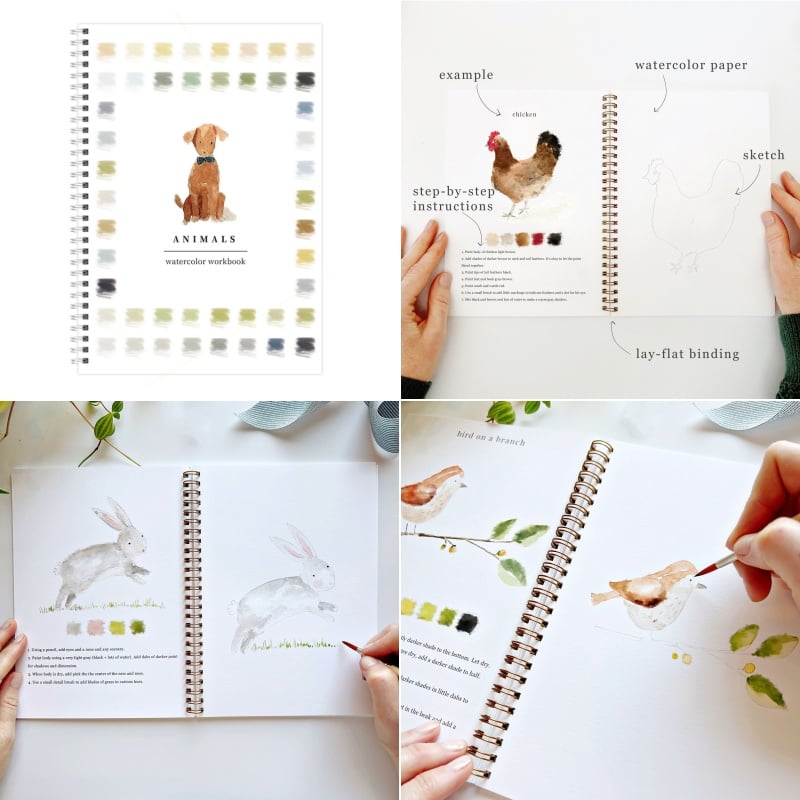 🎁Last Day Promotion 70% OFF💕 Watercolor Workbook🖼️Beginner-Friendly