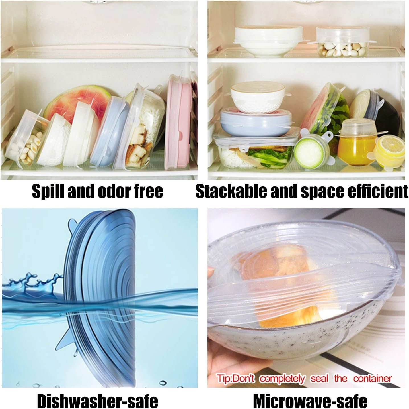 💥LAST DAY SALE 50% OFF💥6/12pcs Silicone Cover Stretch Reusable Lids