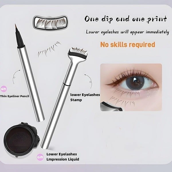 🔥NOW Save 49% OFF🔥2-in-1 Eyeliner & Lower Eyelash Stamp Set