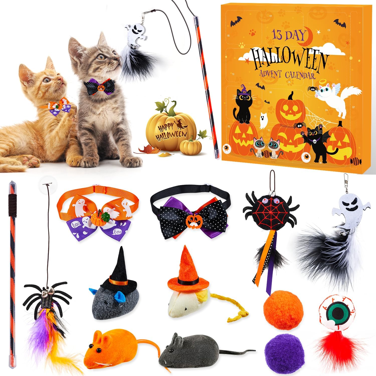 🔥HOT SALE-Spooktacular 13-Day Halloween Countdown for Your Feline!