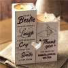 Smile A Lot More -Wooden Candle Holder