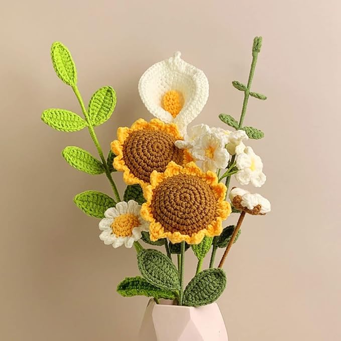 🔥Last Day Promotion - 70% OFF🎁Yarn Knitting Handmade Sunflower