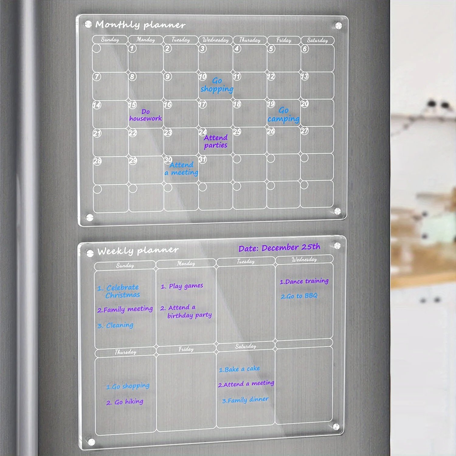 🔥 NEW YEAR 2024 SALE 50% 🎁📆Magnetic Schedule Planner For Fridge【Permanently reusable】