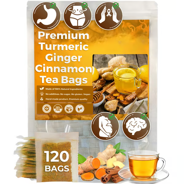 100% Natural Turmeric Ginger Cinnamon Tea