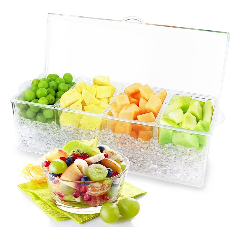 🔥Last Day Promotion 50% OFF🔥Ice Chilled Condiment Tray-4 Removable Compartments-Lid