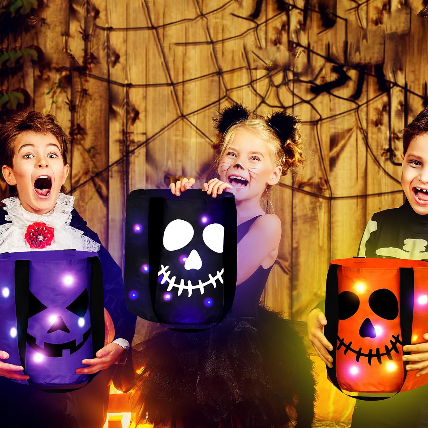 ⏰LAST DAY SALE 50% OFF💥Halloween Trick or Treat LED Bucket