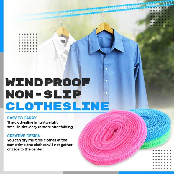 (🌲Early Christmas Sale- SAVE 48% OFF)Windproof Non-Slip Clothesline(buy 3 get 2 free NOW)