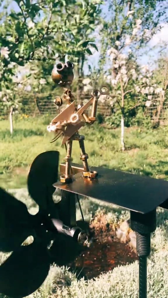 🥁🎸Handmade Metal Rock Band Windmill✨(Includes a 70CM Bracket)