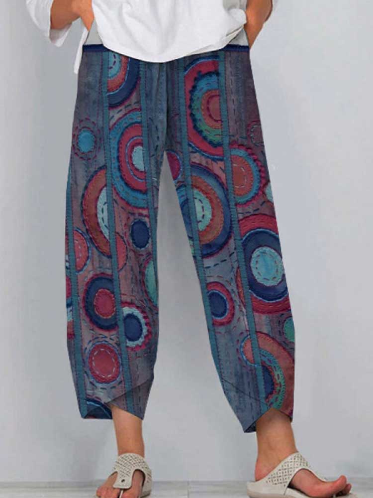 Women Printed Casual Loose Pants