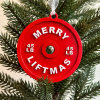 Funny 45 LB plate Christmas Ornament