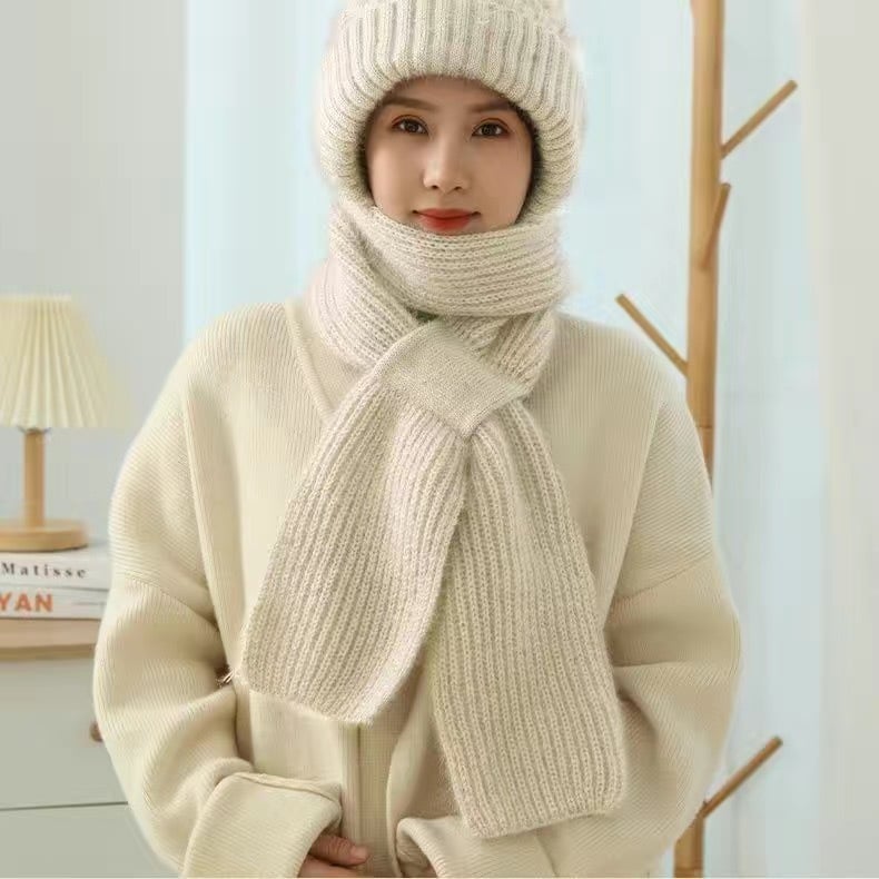 🔥Last Day Promotion 48% OFF-🎁- Winter Versatile Knitted Hooded Scarf for Women