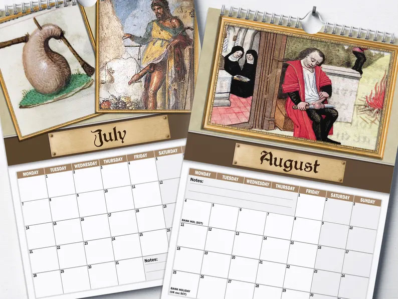 😂Medieval Dick Pics 2025 Calendar