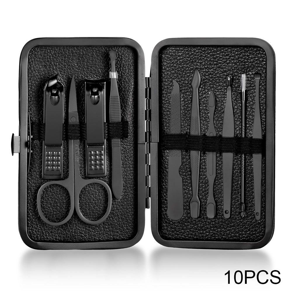 (🔥Last Day Promotion - 50%OFF) Classic Black Manicure Set (Hand, Feet, Facia) - Buy 2 Free Shipping