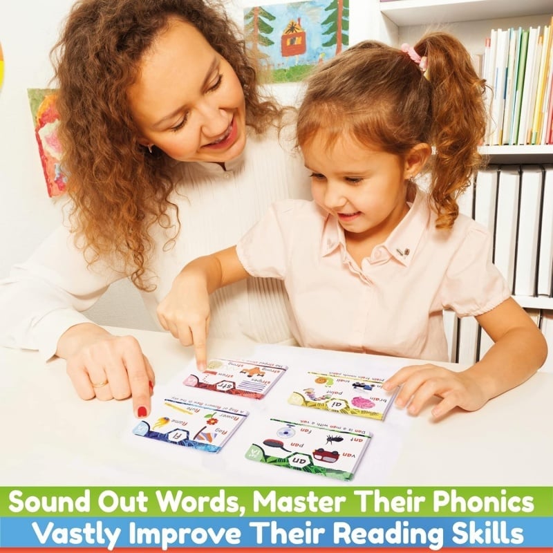 Phonics Flash Cards for Kids Ages 4-8 and Alphabet Flash Cards for Kids 3-6